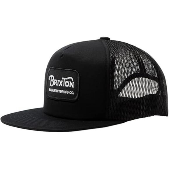 Mens Mesh Trucker Hat Snapback Cap Adjustable Patch Logo Structured 6 Panel - Picture 2 of 2